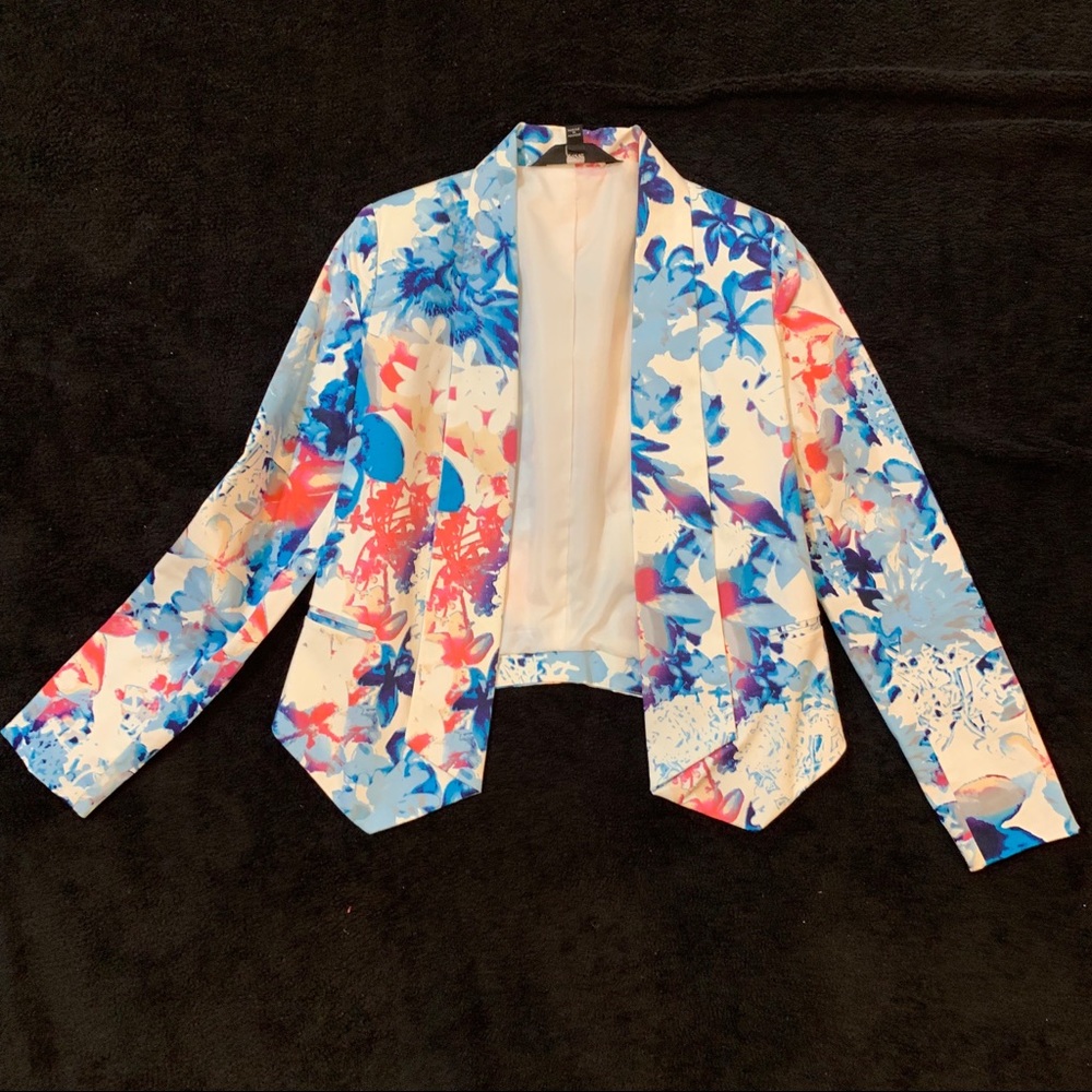 Floral print blazer